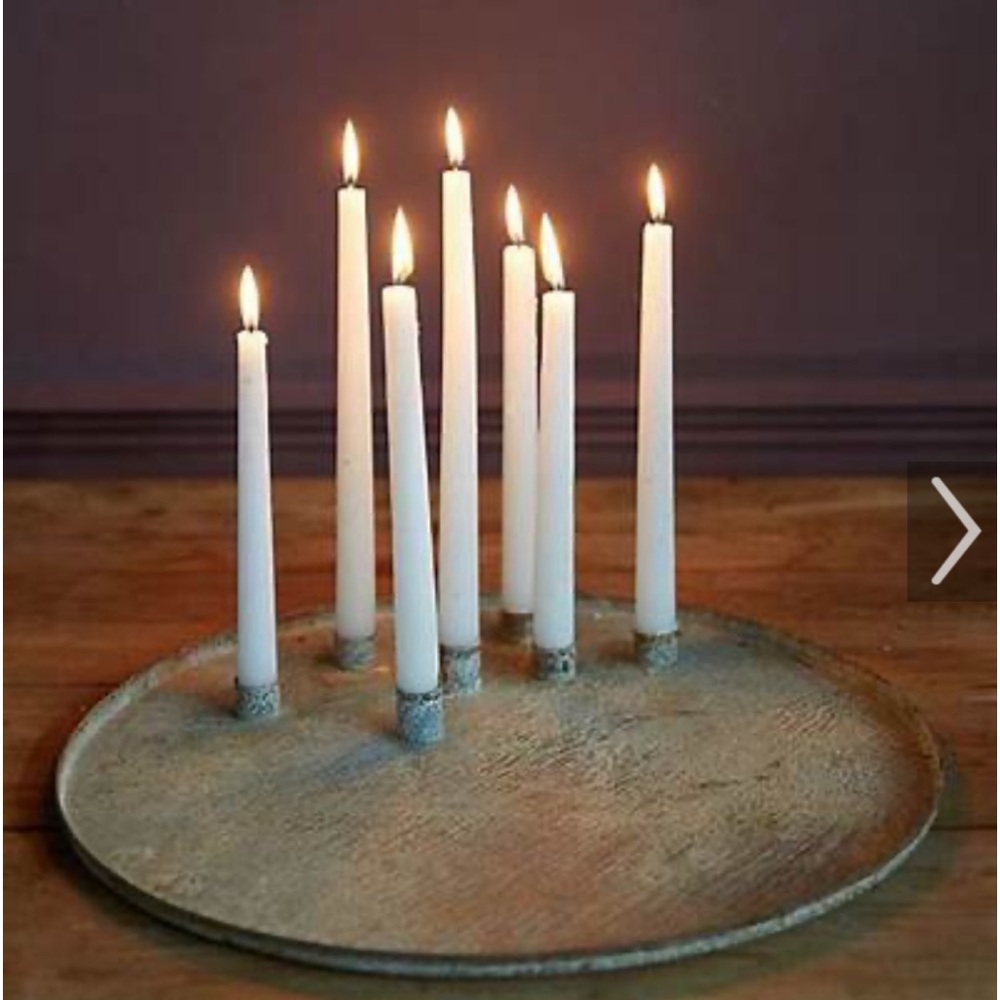 {Anthropologie} Terrain Aged Iron Cluster Taper Holder Dish